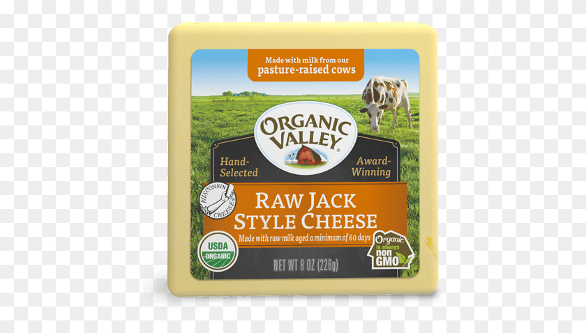 438x418 Organic Valley Raw Sharp Cheddar Cheese, Cow, Animal, Plant HD PNG Download