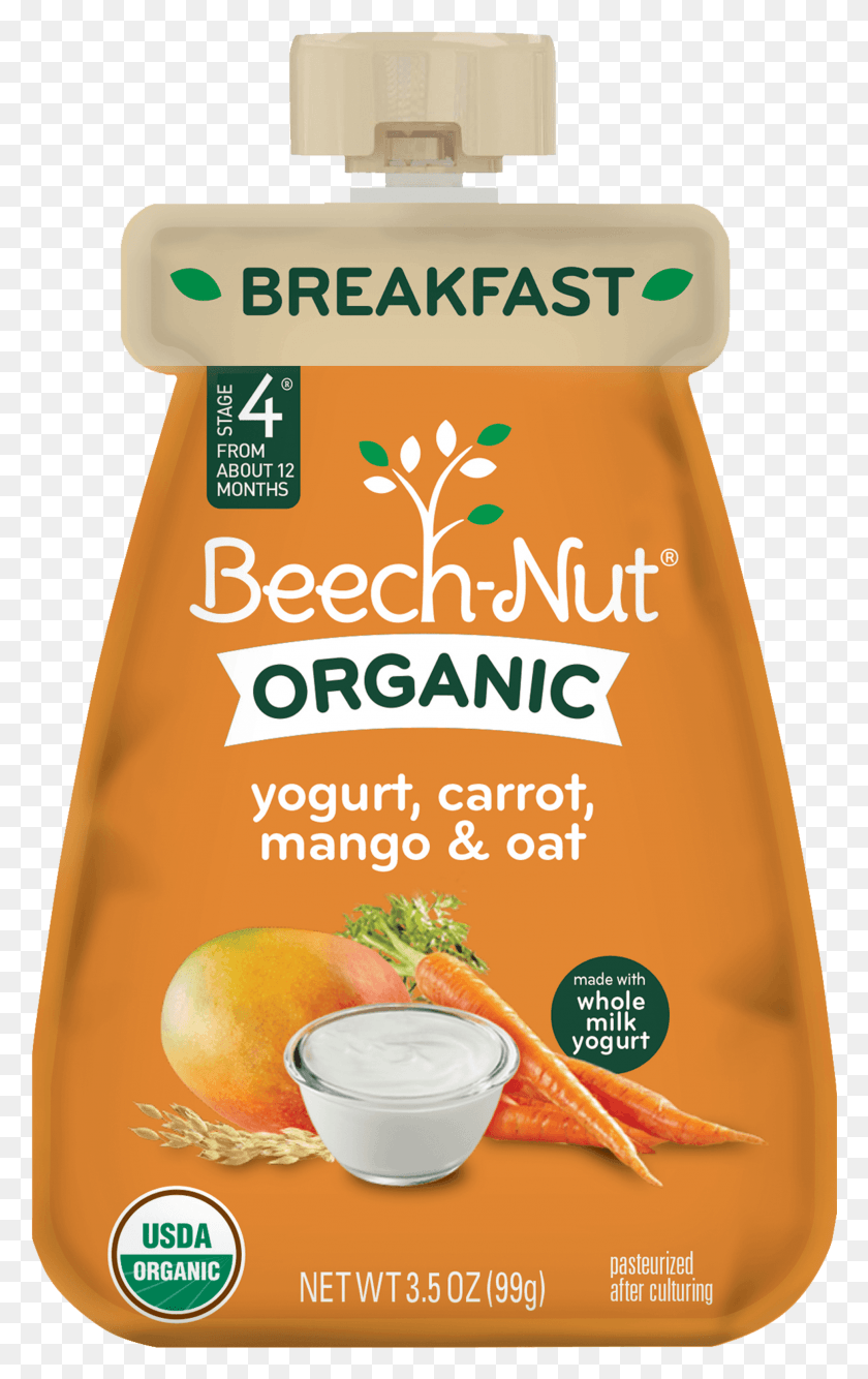 1962x3205 Organic Yogurt Carrot Mango Amp Oat Pouch Usda Organic, Mayonnaise, Food, Plant HD PNG Download