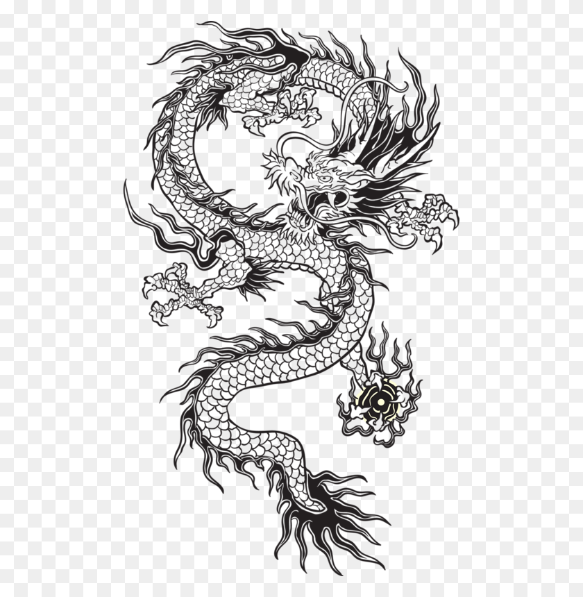 485x800 Oriental Dragon Chinese Dragon Vector Long HD PNG Download