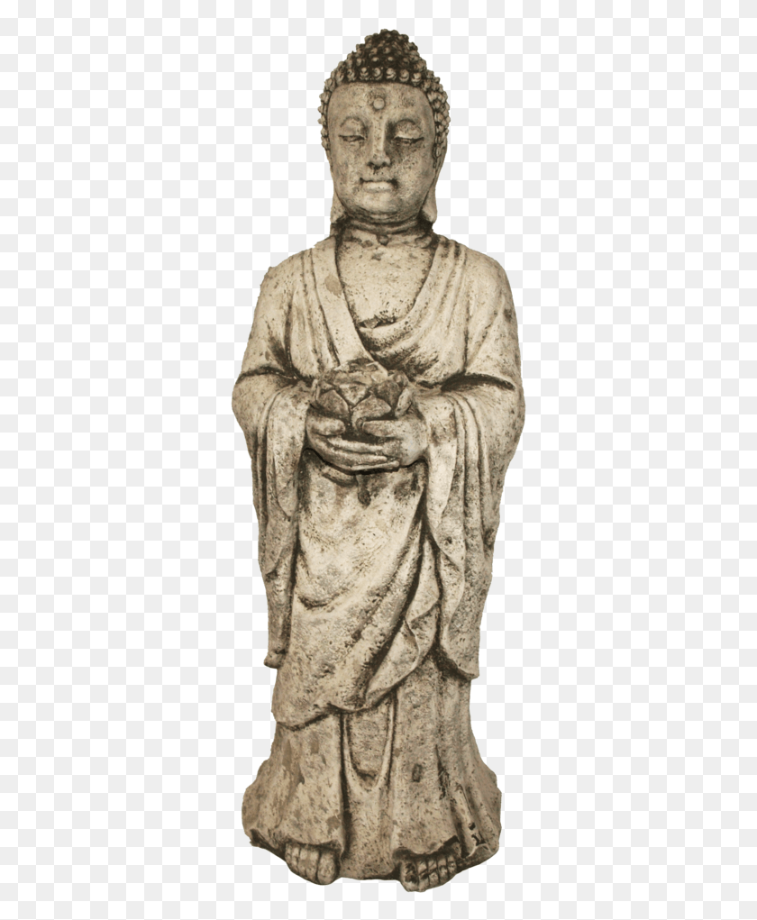 329x961 Сады Восточной Мечты Стоящий Будда Прозрачный, Статуя, Скульптура Hd Png Скачать