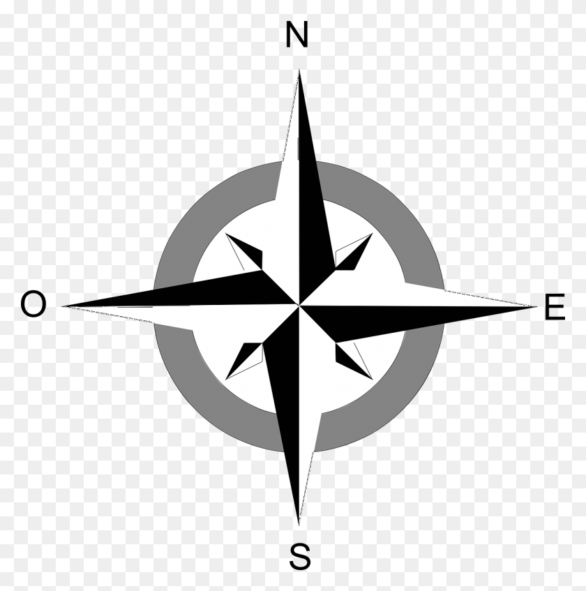 1268x1280 Orientation Compass Simple Compass Rose Vector, Cross, Symbol HD PNG Download