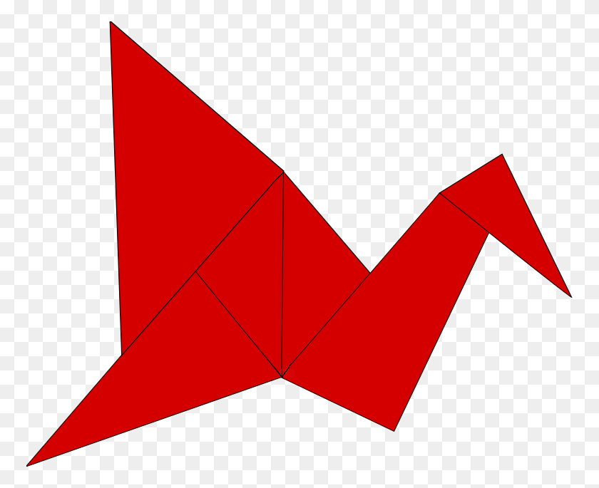 766x625 Pájaro De Origami Png / Pájaro De Origami Fácil Png