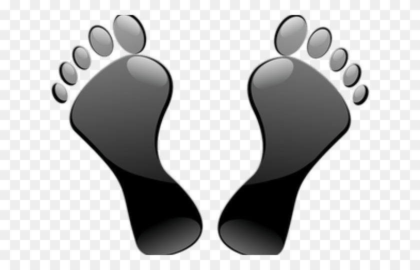 640x480 Original Black Foot, Footprint, Heel Descargar Hd Png