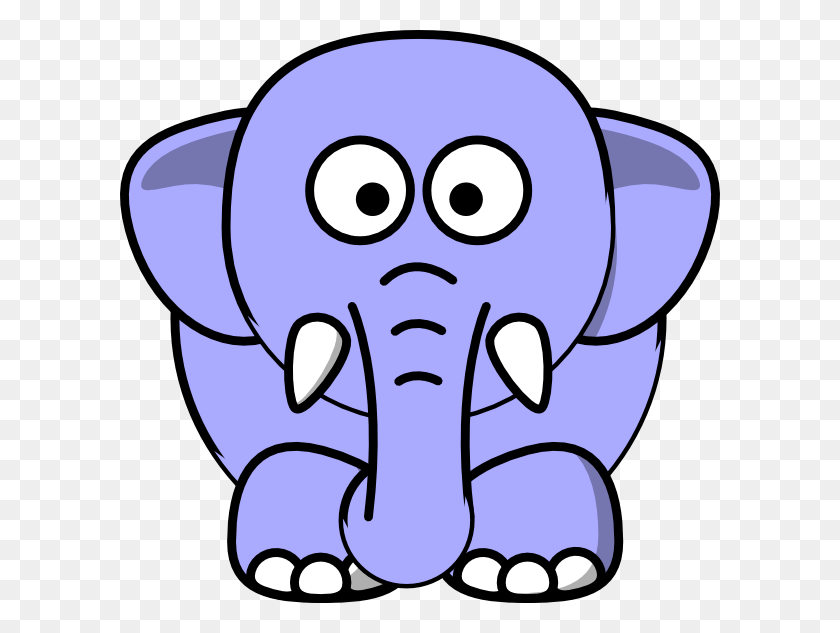 600x573 Original Clip Art File Periwinkle Elephant Svg Cartoon Elephant Clipart, Wildlife, Animal, Mammal HD PNG Download