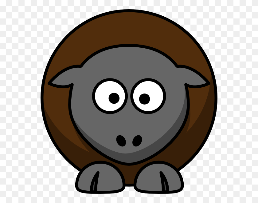 576x600 Original Clip Art File Sheep Cartoon Svg Images Brown Sheep Clipart, Bowling, Disk, Sport HD PNG Download