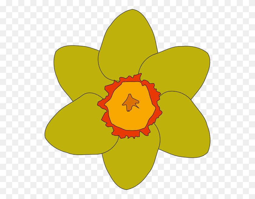 546x596 Original Clip Art File Yellow Flower Svg Images, Plant, Flower, Daffodil HD PNG Download