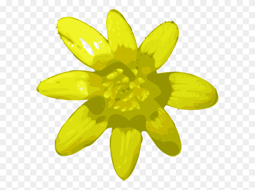 600x568 Оригинальный Клип-Арт Желтый Цветок Svg Изображения, Растение, Цветок, Цветение Hd Png Download