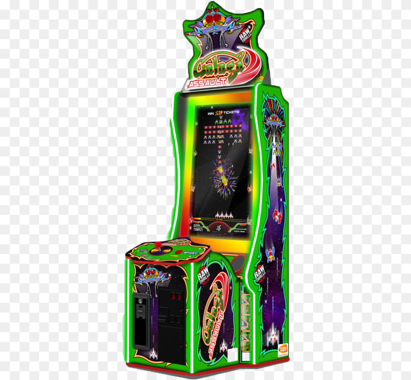 348x778 Original Galaga Arcade Machine, Arcade Game Machine, Game Sticker PNG