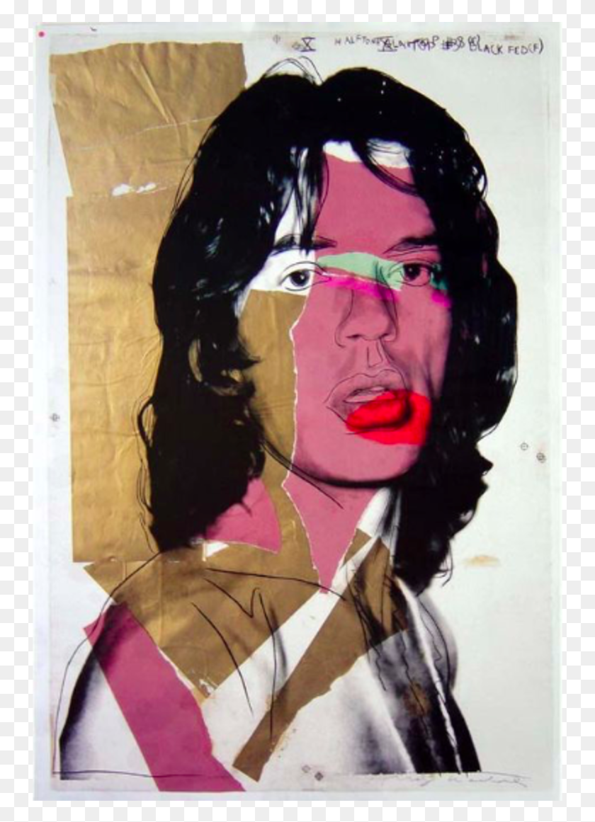 751x1101 Descargar Png / Afiche De Rolling Stones Lps Original Y Recuerdos Generales Andy Warhol Mick Jagger Poster, Persona, Humano Hd Png