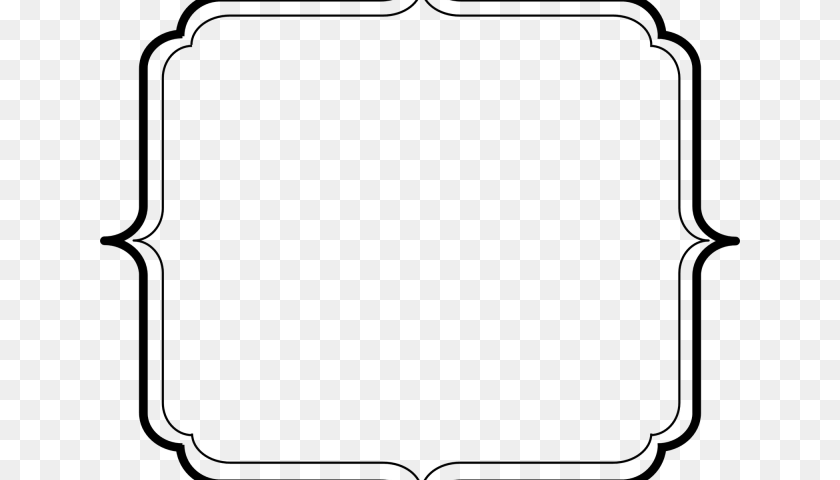 Original Shape Frame, Gray Sticker PNG