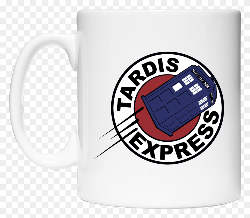 1040x899 Original Tardis Express Sonstiges Coffee Mug Planet Express Ship Logo, Coffee Cup, Cup, Tape HD PNG Download