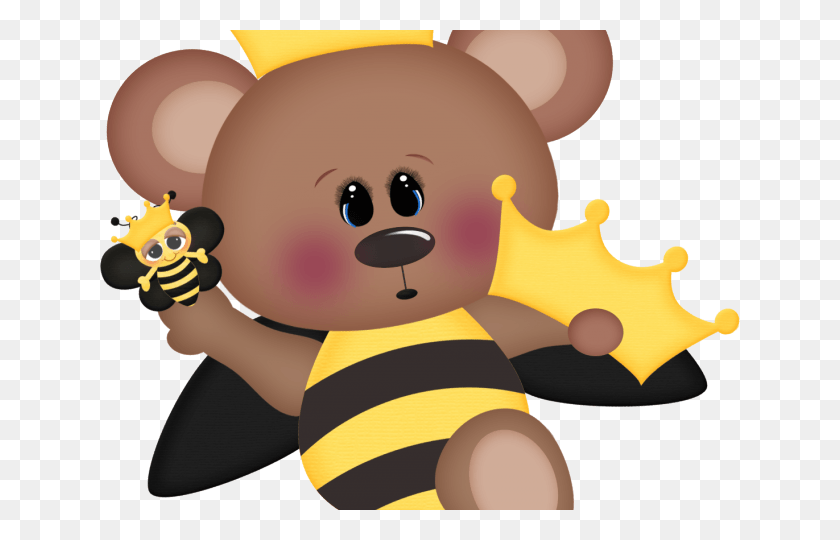 640x480 Original Teddy Bear And Bees Clipart, Animal, Invertebrate, Insect HD PNG Download