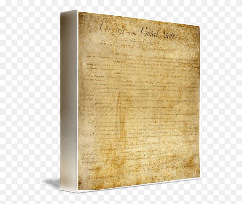 570x650 Original United States Constitution Bill Of Rights, Book, Text HD PNG Download