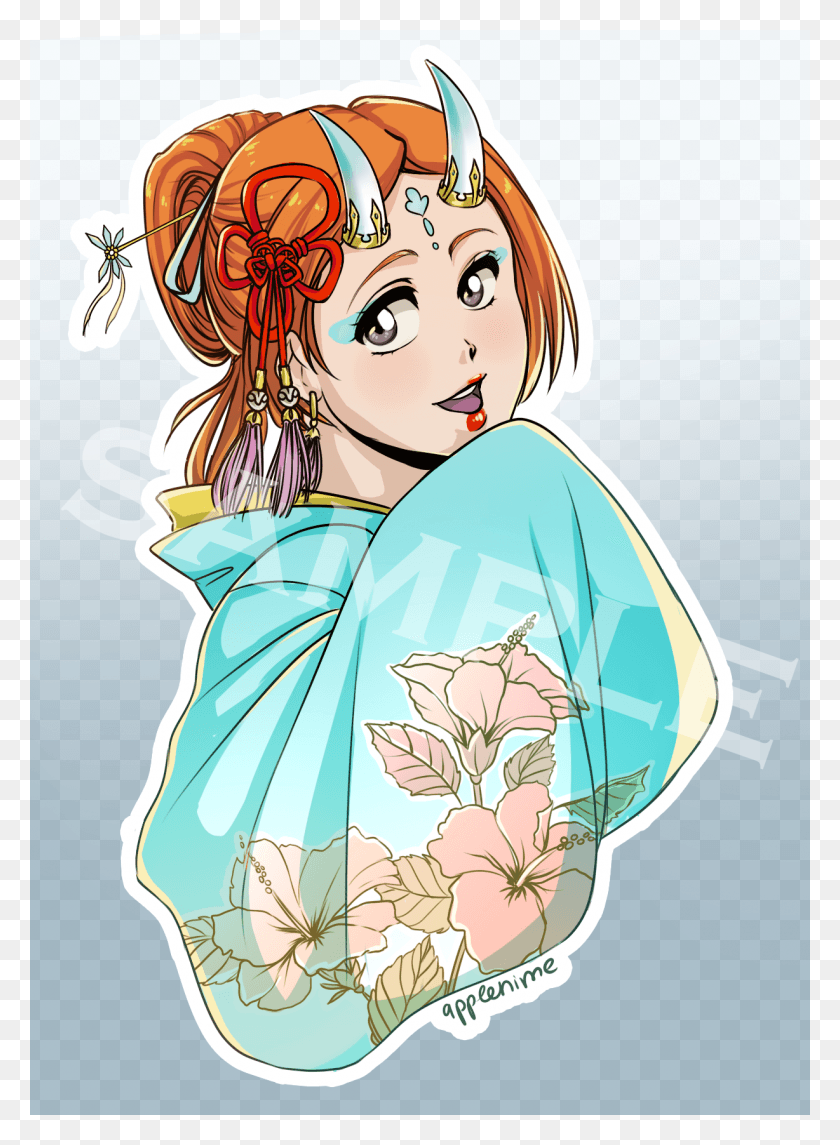 1228x1709 Orihime Sticker Inspired By New Bbs Characters Xd, Clothing, Apparel, Robe Descargar Hd Png