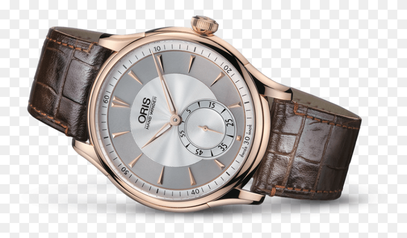 819x453 Oris Artelier Hand Winding Small Second Oris Watches Hand Winder, Wristwatch HD PNG Download