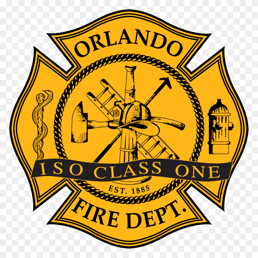 1021x1021 Пожарная Служба Орландо Логотип Пожарной Охраны Города Орландо, Символ, Товарный Знак, Значок Hd Png Скачать