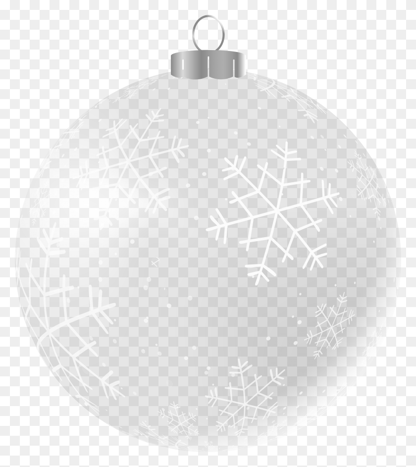 5199x5892 Орнамент Клипарт Черно-Белое Рождественское Орнамент Белый, Сфера, Шар, Лампа Png Скачать