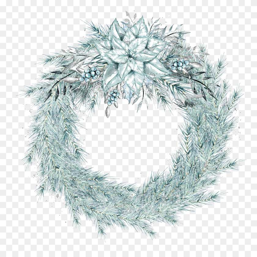 1891x1892 Ornament Decoration White Christmas Wreath HD PNG Download