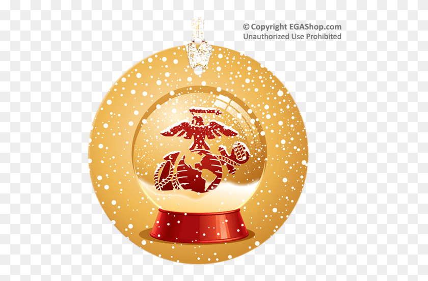 501x492 Ornament Features An Image Of An Eagle Globe And Anchor Eagle Globe And Anchor, Lamp, Pendant, Gold HD PNG Download