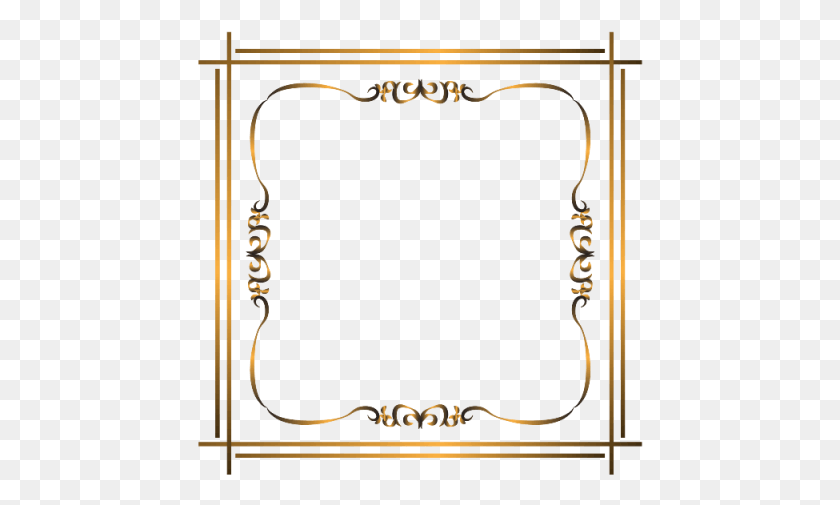 446x445 Ornament Frame Background Parallel, Text, Label, Alphabet HD PNG Download