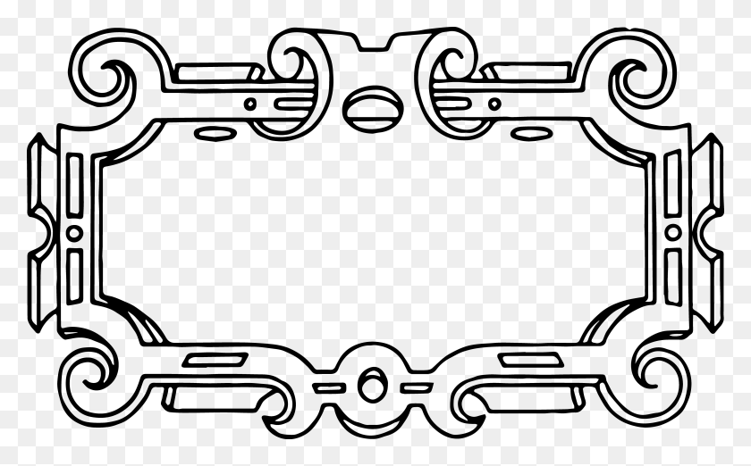 4637x2751 Ornate Border Clip Art Image Svg Frames And Borders, Gray, World Of Warcraft HD PNG Download