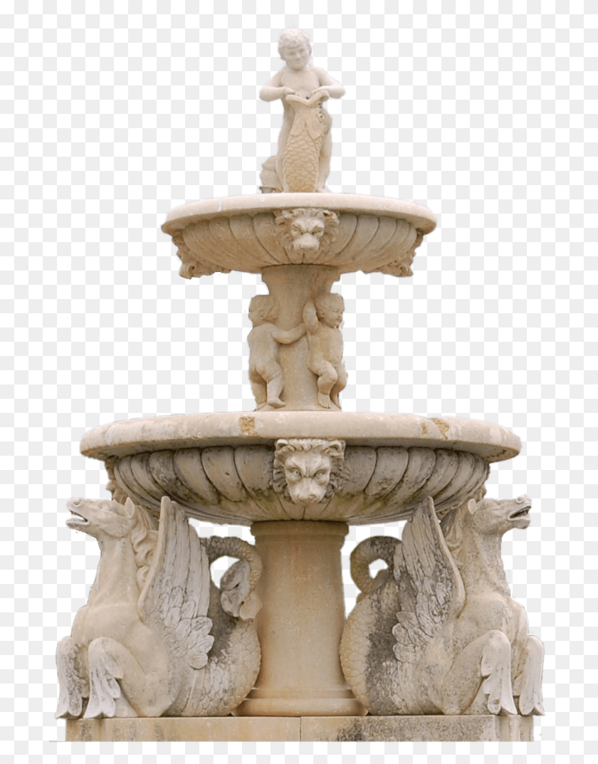 702x1013 Ornate Fountain Fountain, Water, Cross, Symbol HD PNG Download
