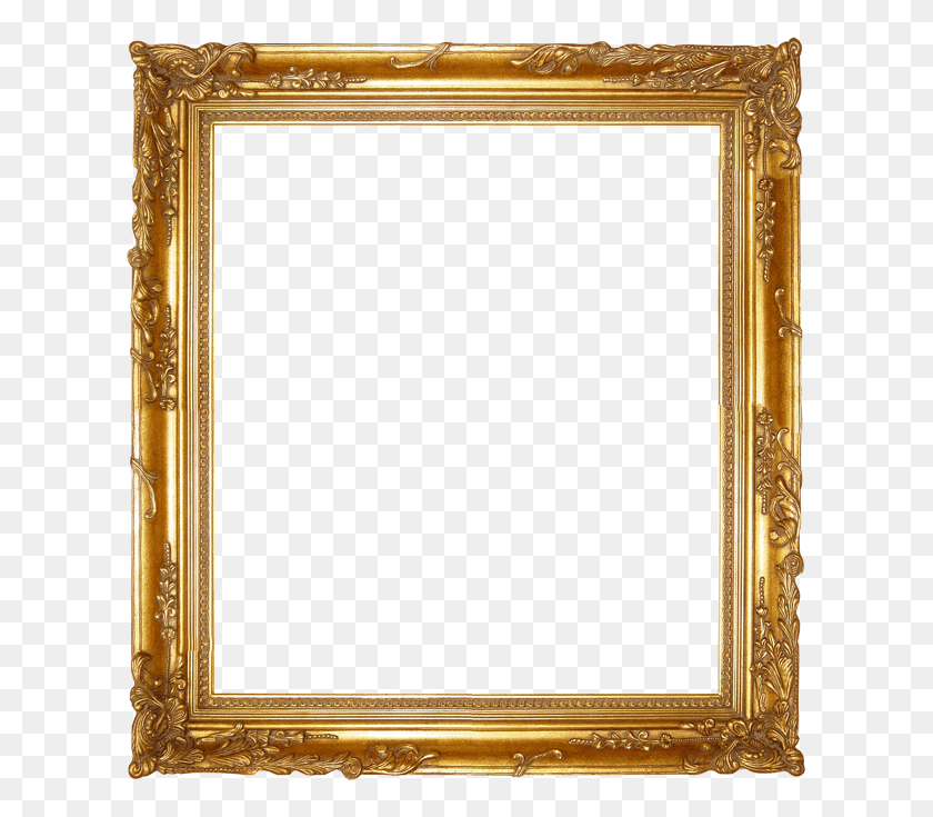 611x675 Ornate Frames Blank Gold Picture Frame, Mirror, Gate, Treasure HD PNG Download