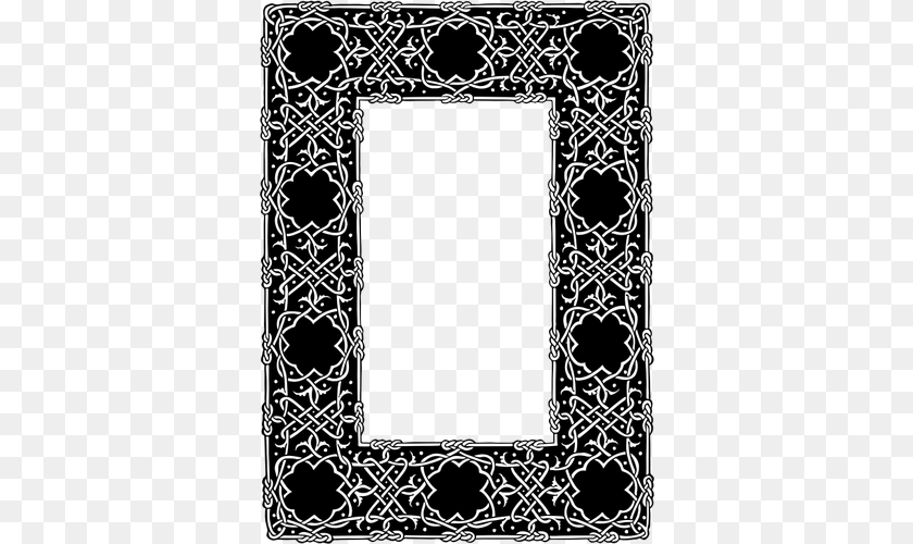 363x500 Ornate Geometric Frame Celtic Knot Frame, Home Decor, Rug, Blackboard Clipart PNG