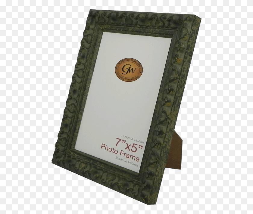 500x652 Ornate Green Photo Frame Picture Frame, Text, Rug, Mailbox HD PNG Download