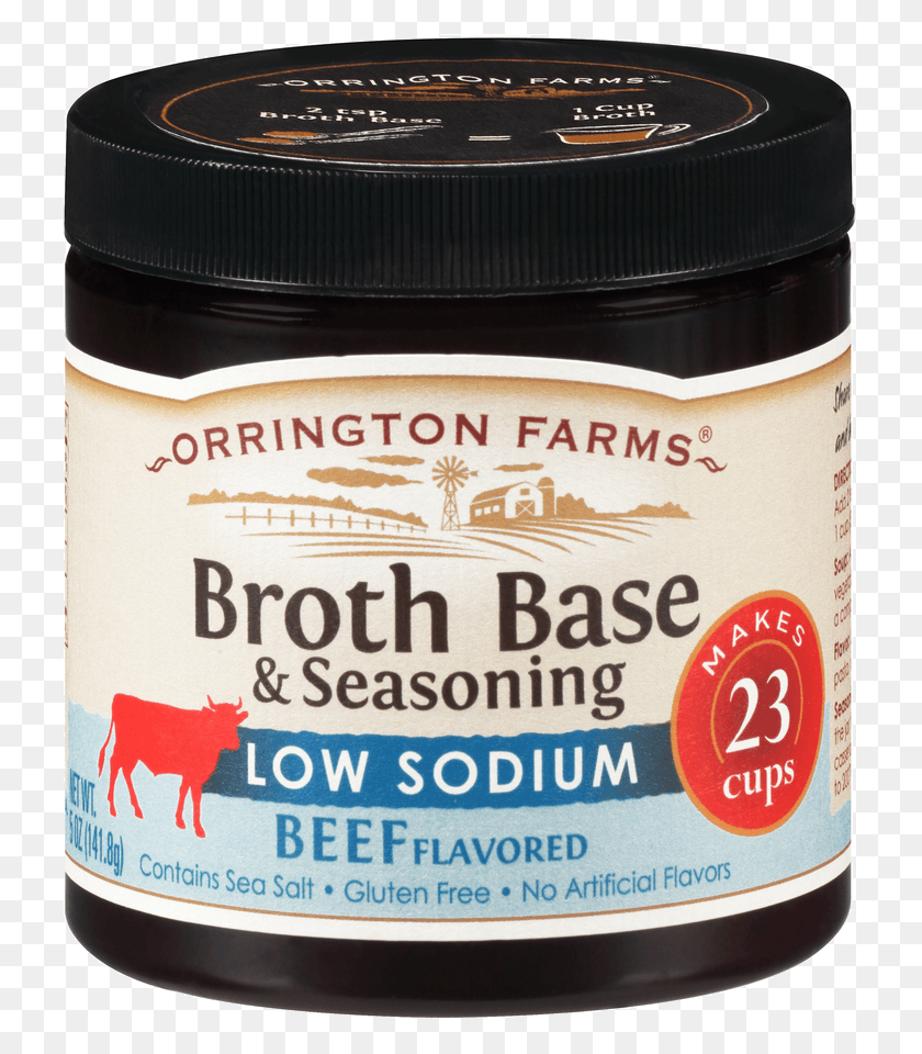 730x900 Orrington Farms Low Sodium Beef Broth Base, Food, Label, Text HD PNG Download
