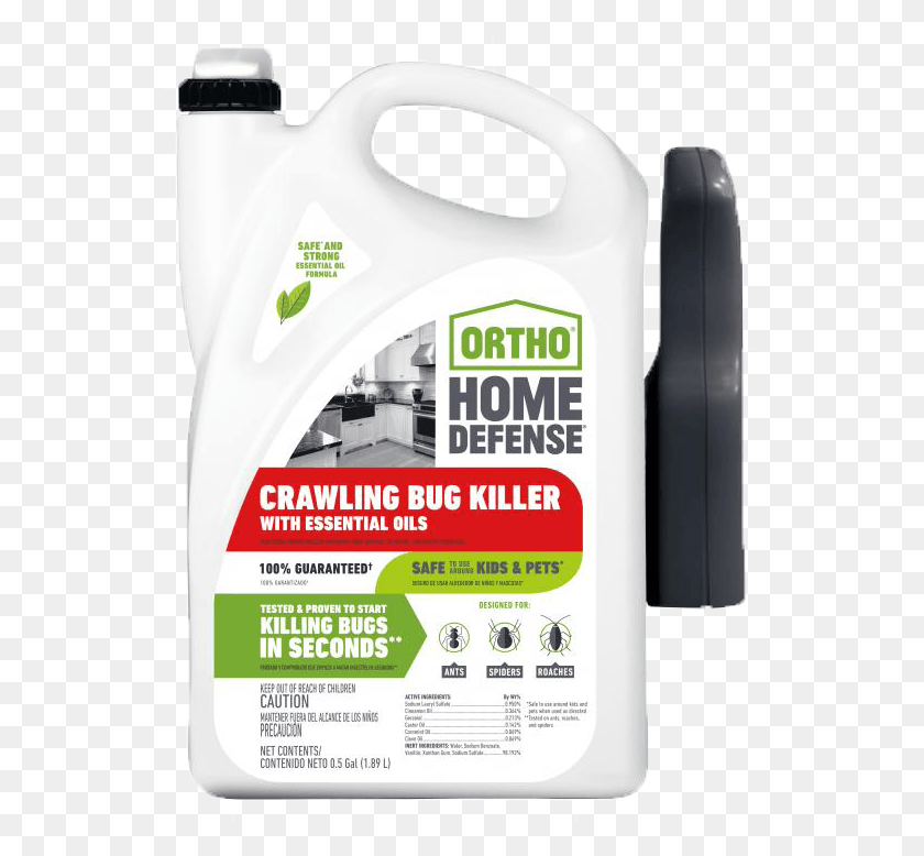 541x718 Ortho Home Defense Crawling Bug Killer, Label, Text, Bottle HD PNG Download