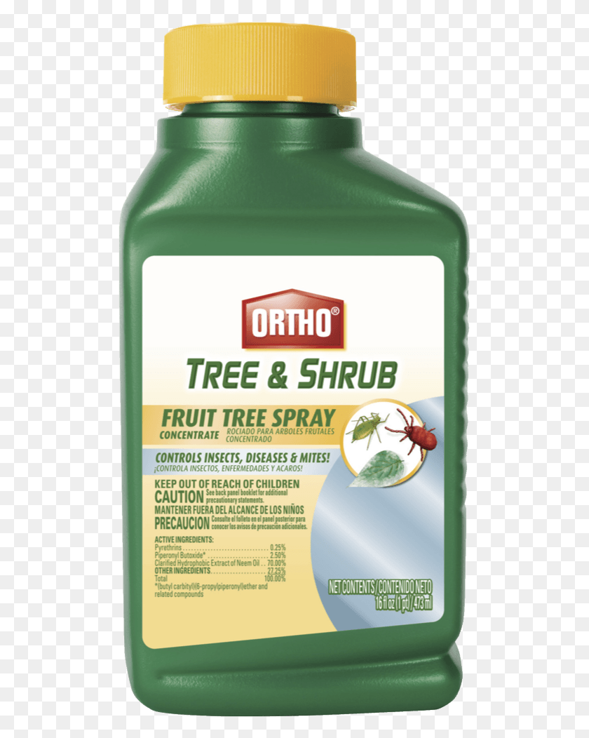 503x992 Ortho Tree Amp Shrub Fruit Tree Spray 12042015 Bottle, Plant, Beverage, Drink HD PNG Download