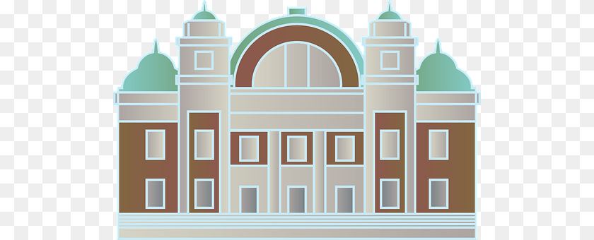 520x340 Osaka Central Public Hall City, Architecture, Building, Dome Clipart PNG