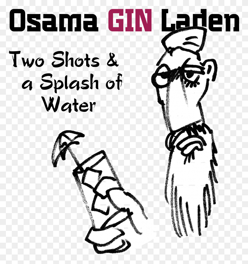 2245x2396 Osama Gin Laden T Shirt Illustration, Hand, Stencil, Libro Hd Png