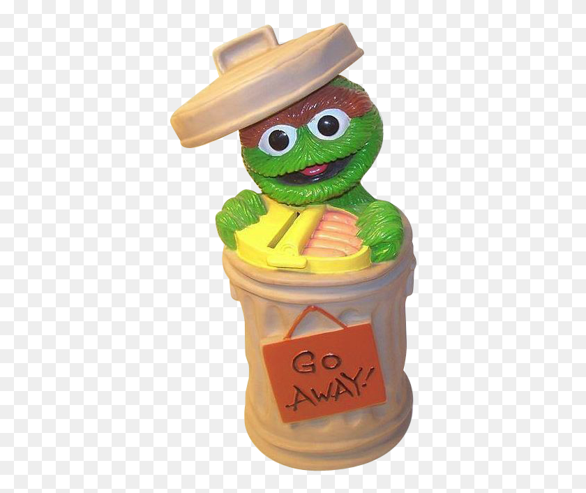 357x646 Oscar The Grouch Sesame Street Trash Can Bank Go Away Play Doh, Toy, Clothing, Apparel HD PNG Download