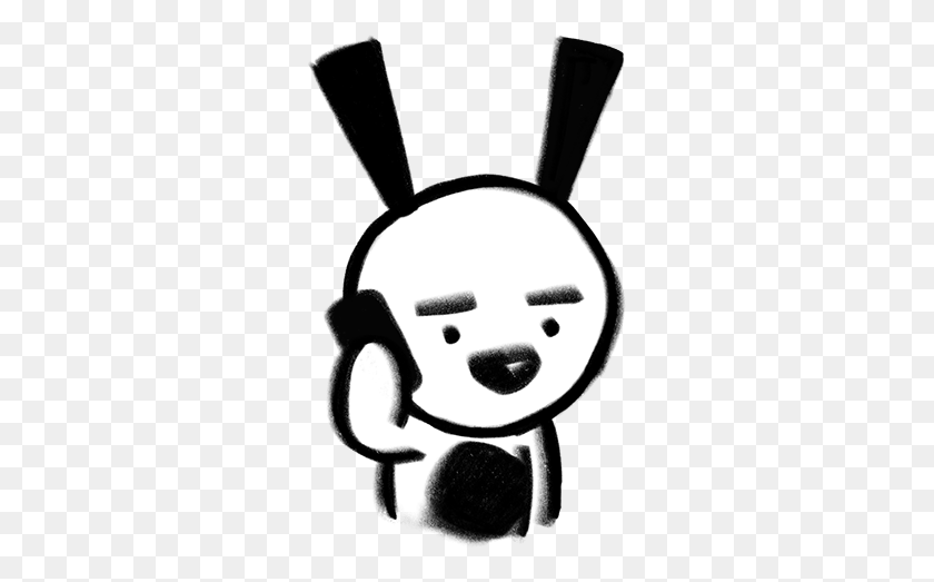 287x463 Osmojis Emoji Stickers Cartoon, Stencil, Giant Panda, Bear HD PNG Download