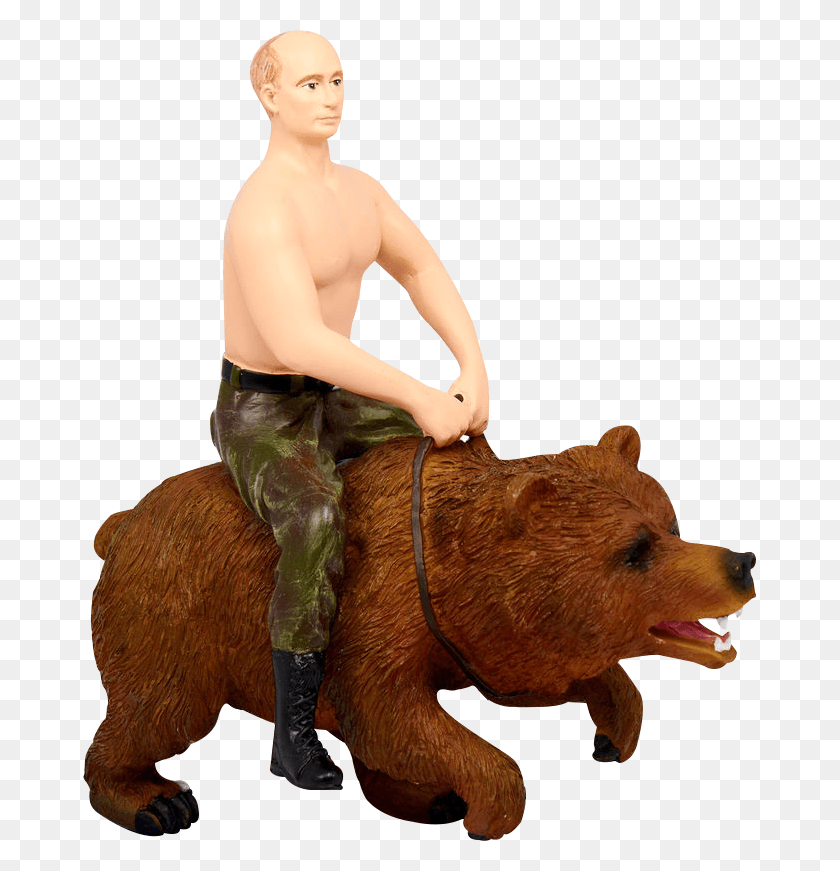 674x811 Oso Putin Putin Riding Bear Action Figure, Person, Human, Mammal HD PNG Download