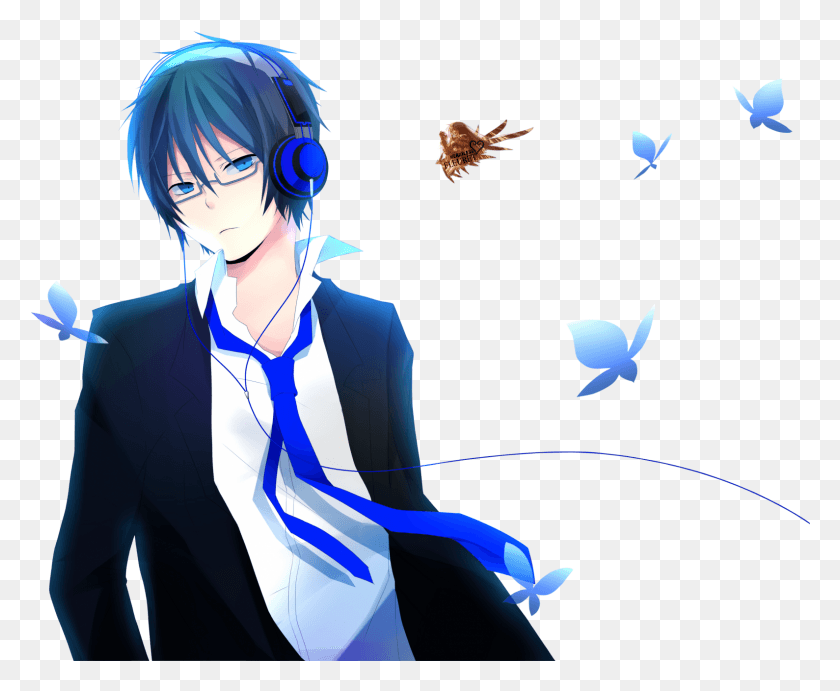 1589x1287 Osu Profile Pictures Anime Boys With Headphones, Person, Human, Manga HD PNG Download