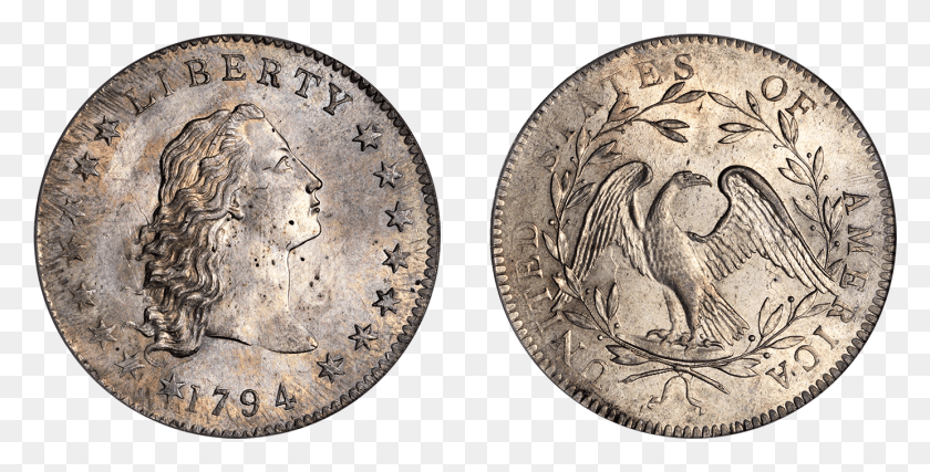 1382x652 Oswald Norweb 1794 Flowing Hair Silver Dollar To Feature Roman Silver Coin With Eagle, Nickel, Money, Rug HD PNG Download