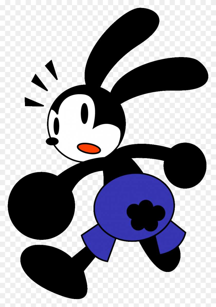 837x1217 Oswald The Lucky Rabbit Clipart Mickey Mouse Clubhouse Oswald The Lucky Rabbit And Friends, Stencil, Graphics HD PNG Download