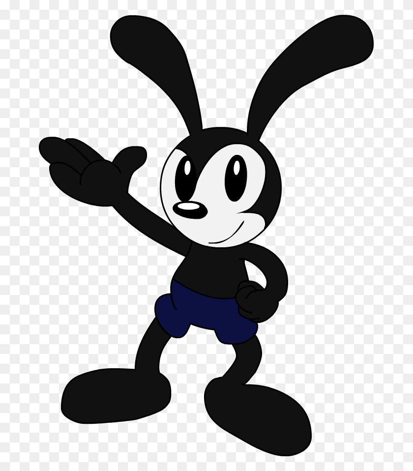 681x898 Oswald The Lucky Rabbit Picture For Oswald The Lucky Rabbit At, Stencil, Animal, Photography HD PNG Download