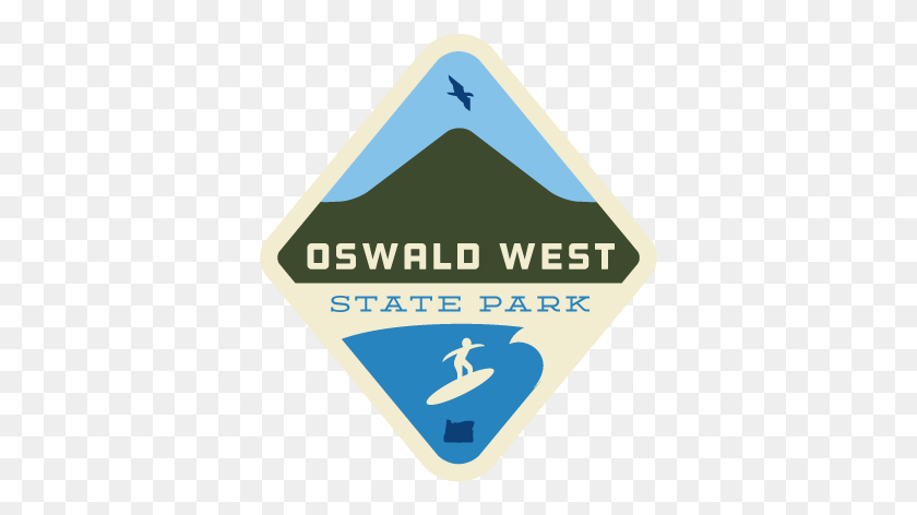 365x412 Descargar Pngoswald West State Park Sticker Sign, Triángulo, Etiqueta, Texto Hd Png