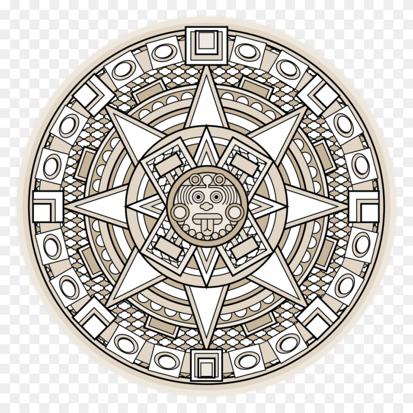 900x900 Другие Изображения Календарь Вектор Источник Ацтекский Календарь Татуировки, Символ, Логотип, Товарный Знак Hd Png Скачать