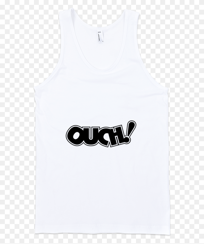 571x942 Ouch Fine Jersey Tank Top Unisex By Itee Ouch Clip Art, Clothing, Apparel, Undershirt HD PNG Download