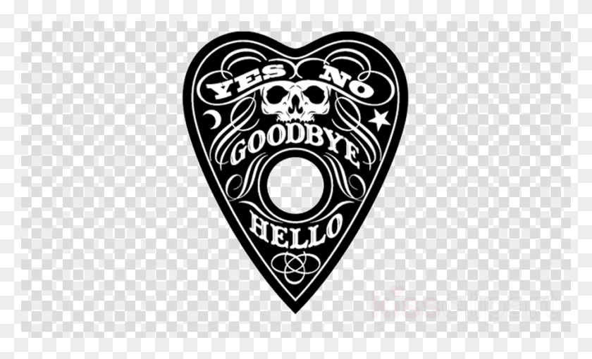 900x520 Ouija Board Pen Clipart Ouija Planchette Drawing Transparent Spotify Logo Black, Label, Text, Symbol HD PNG Download
