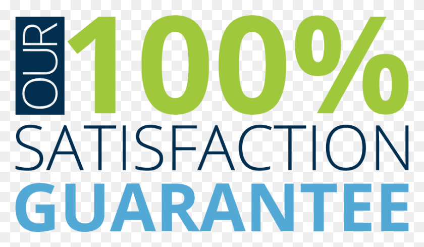 846x466 Our 100 Satisfaction Guarantee 100 Satisfaction Guarantee Logo, Text, Word, Alphabet HD PNG Download