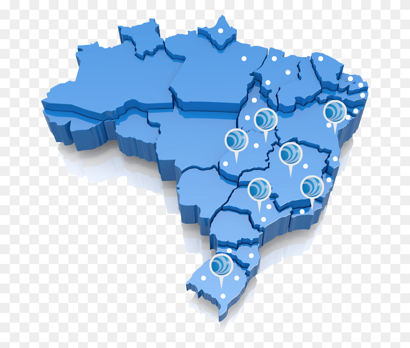 673x652 Our Coverage With Own Structure Embraces More Than Mapa Brasil, Map, Diagram, Plot HD PNG Download