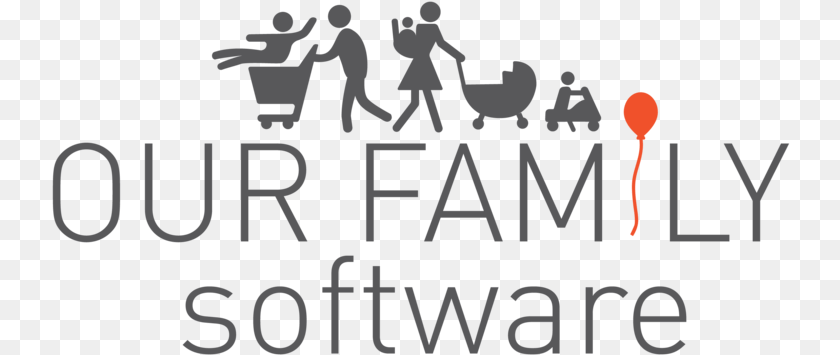 739x355 Our Family Software Updated Logo 01 V Silhouette, Cutlery, Spoon, Baby, Person Clipart PNG