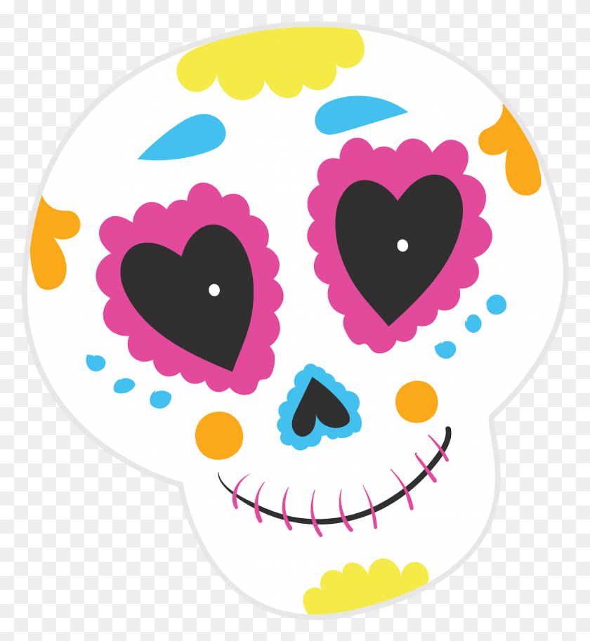 1463x1601 Our First Da De Los Muertos Skull, Heart, Graphics, Hd Png