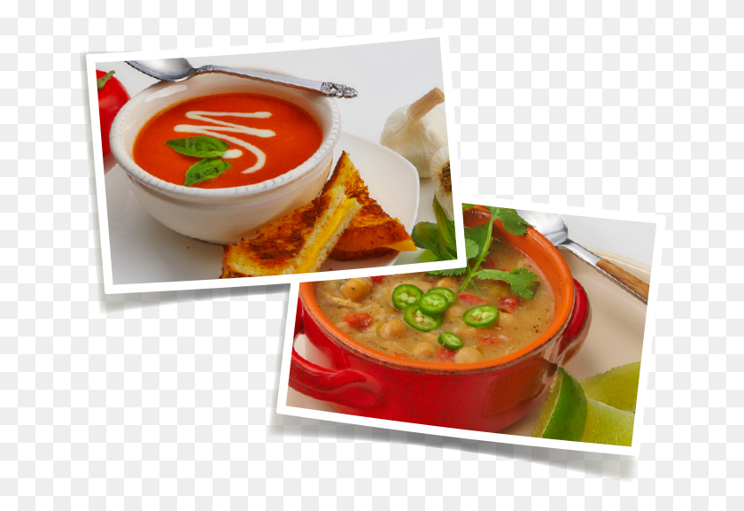 664x517 Our Soups Tomato Soup, Bowl, Dish, Meal HD PNG Download